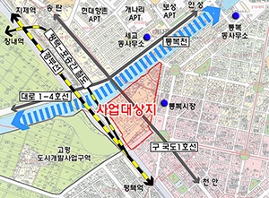 통복지구 위치도