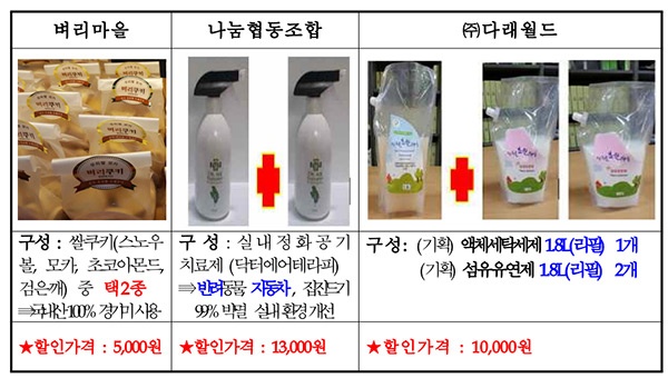 2017년도 사회적경제제품 홍보·판촉지원, 친환경제품 (1+1) 홍보·판매 이벤트 행사