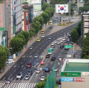 교통시설 개선공사 예정인 삼환아파트사거리와 통일공원 삼거리 일대