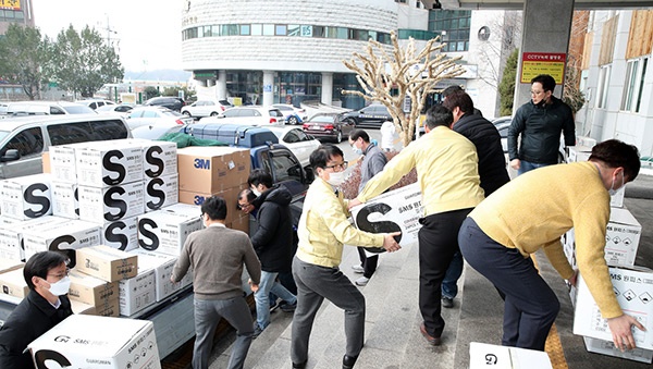 고양시, ㈜심우 직접 생산한 코로나19 예방물품 기부