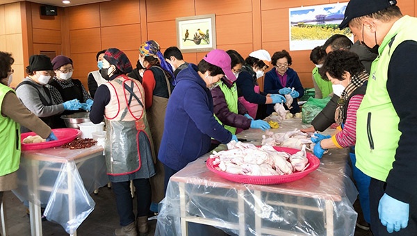 광주시 남한산성면 산성리 마을회·상인회, 대구동산의료원에 격려물품 전달