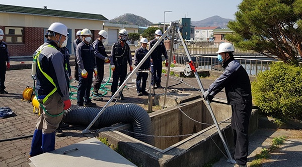 광주도시관리공사, 질식재해 예방 및 구조훈련 실시