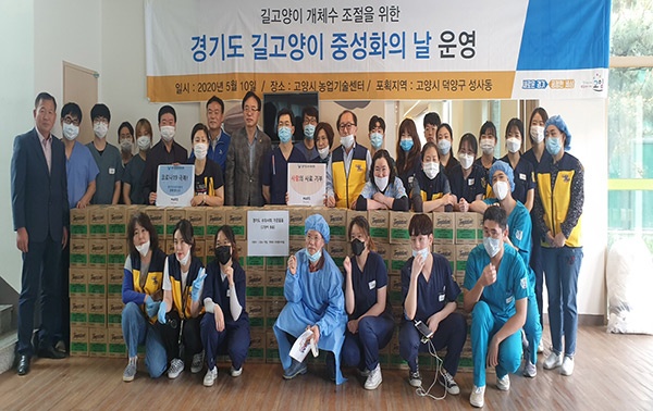 길고양이 집중 중성화 통해 300 ~ 400마리의 개체 수 조절 효과 기대