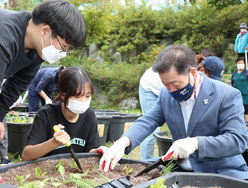 광명시 주민세 환원 마을 사업 “하안4랑 행복마을 상자텃밭”개장