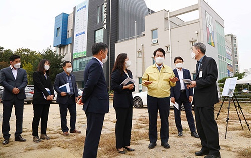 백군기 용인시장, 기흥구 4개 신설동 청사 건립 부지 현장 방문