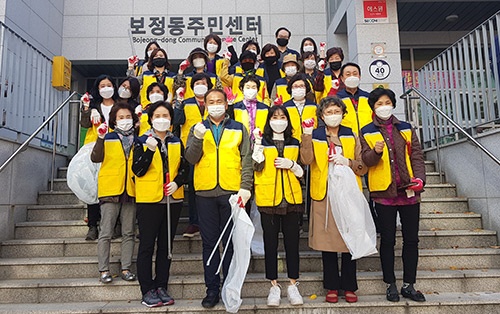 보정동 통장협의회, ‘깨끗한 동네 만들기’대청소 실시