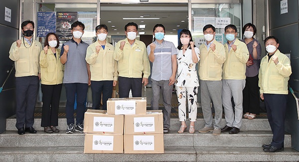 고양시의회 방역요원 격려물품 전달식 참석