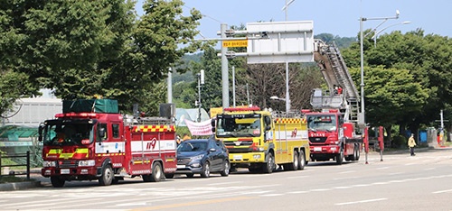 과천소방서, 화재취약지역 차량 배치·통제 훈련 실시