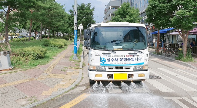 안성시, 미세먼지 저감 및 폭염 대비 살수차 운행