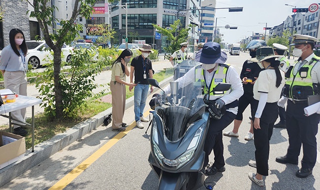 평택시 불법 개조 이륜자동차 합동단속 실시