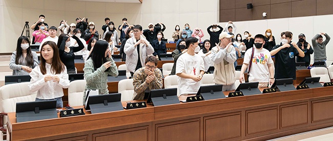 용인특례시의회, 강남대 중국 유학생들과 문화교류의 시간 가져