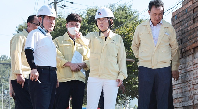 김보라 안성시장, 6호 태풍 ‘카눈’ 대비 긴급 현장점검