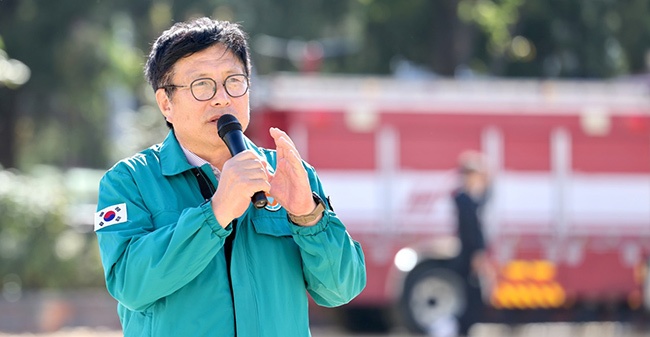 도성훈 인천광역시교육감, 만성중학교 재난대응 안전한국훈련 참관